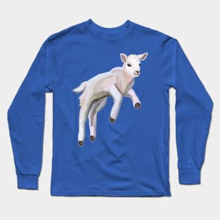 Cute Galloping Baby Spring Lamb Long Sleeve T-Shirt